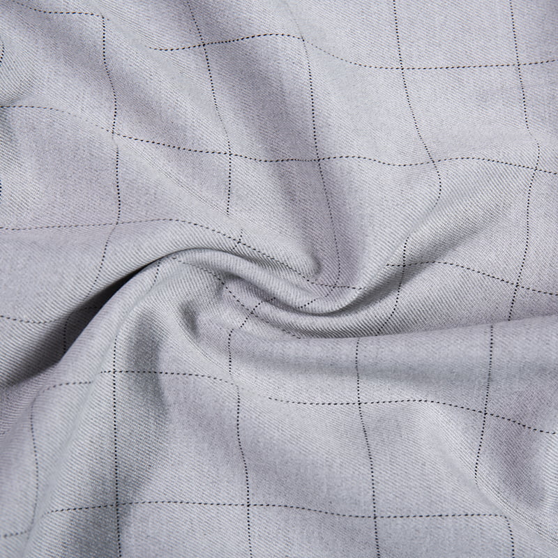 FX54237 Designs personalizados Polyester Viscose Check Suit Fabric com spandex para uniformes