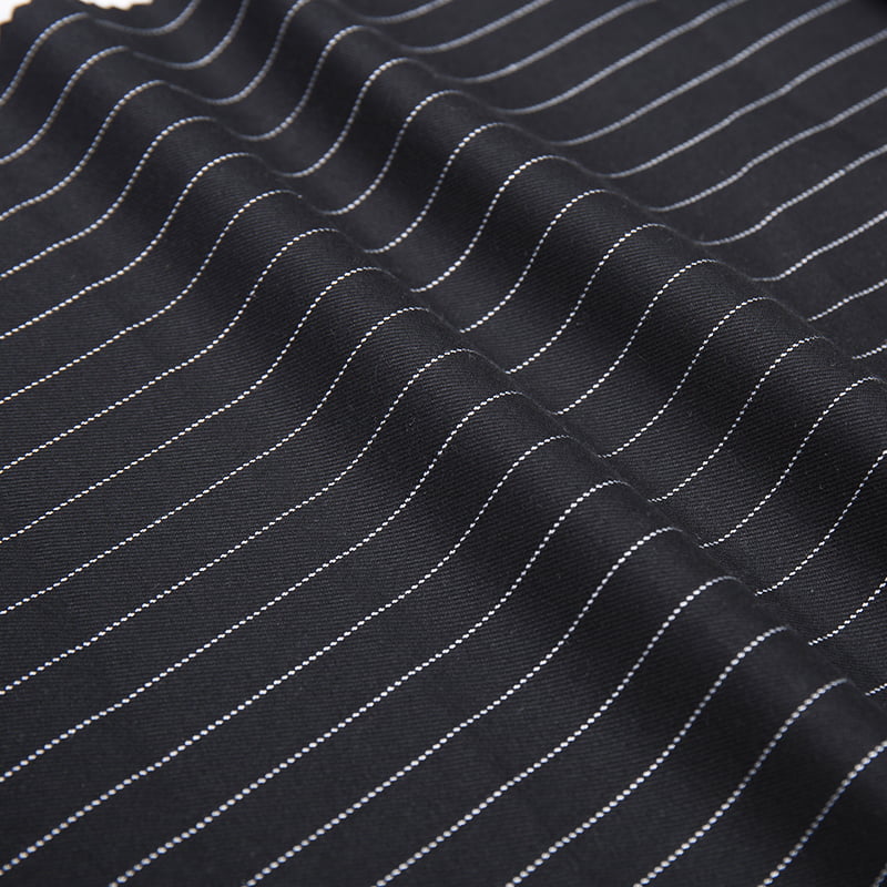 FX55858 Design de faixa colorida YARN Tingido Personalizar TR Spandex Terde de tecido e blazers